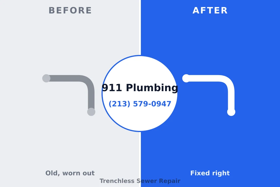 Before and after: plumbing repair London, OH